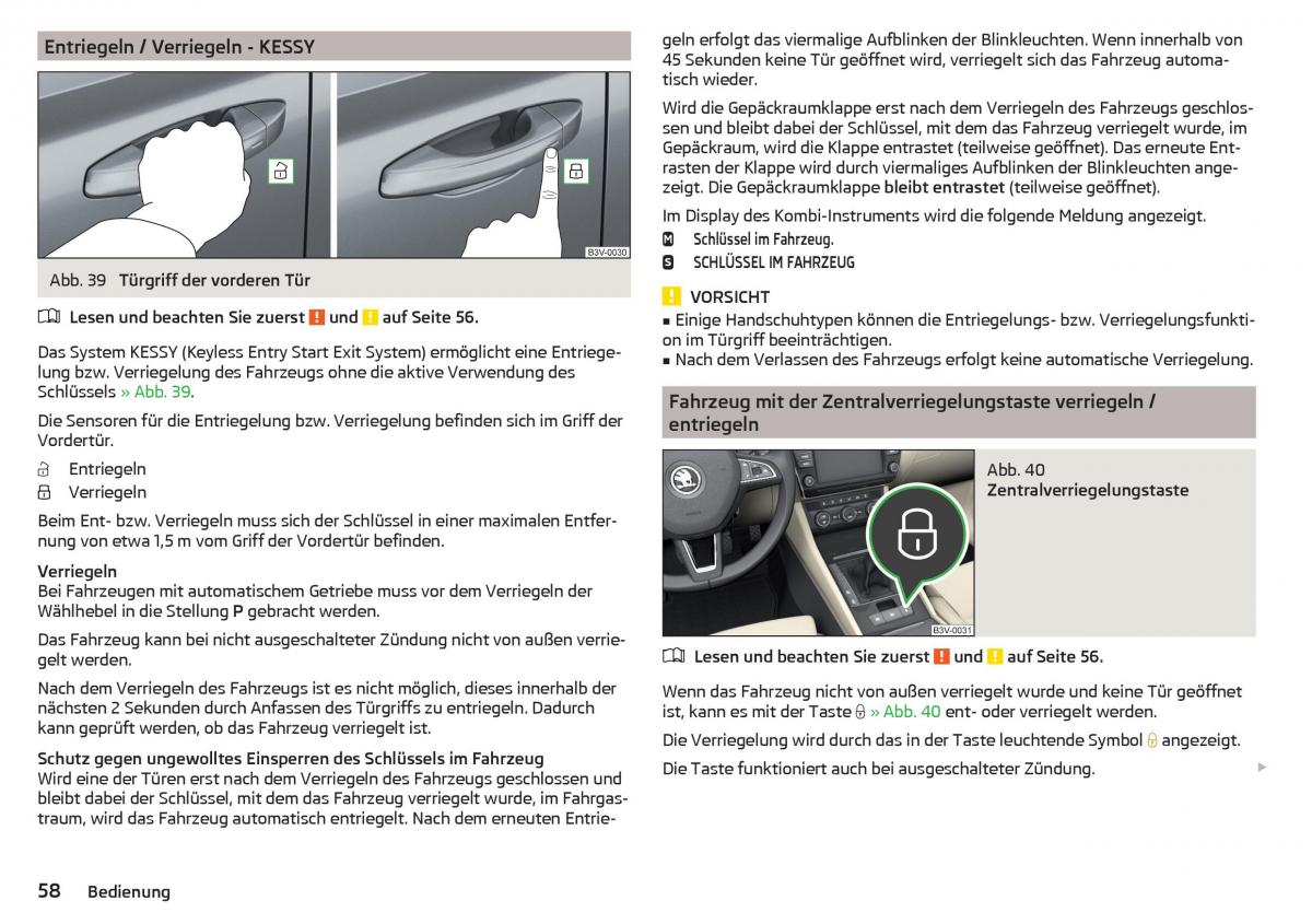 Skoda Superb III 3 Handbuch / page 60