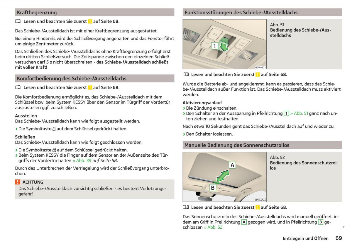 Skoda Superb III 3 Handbuch / page 71