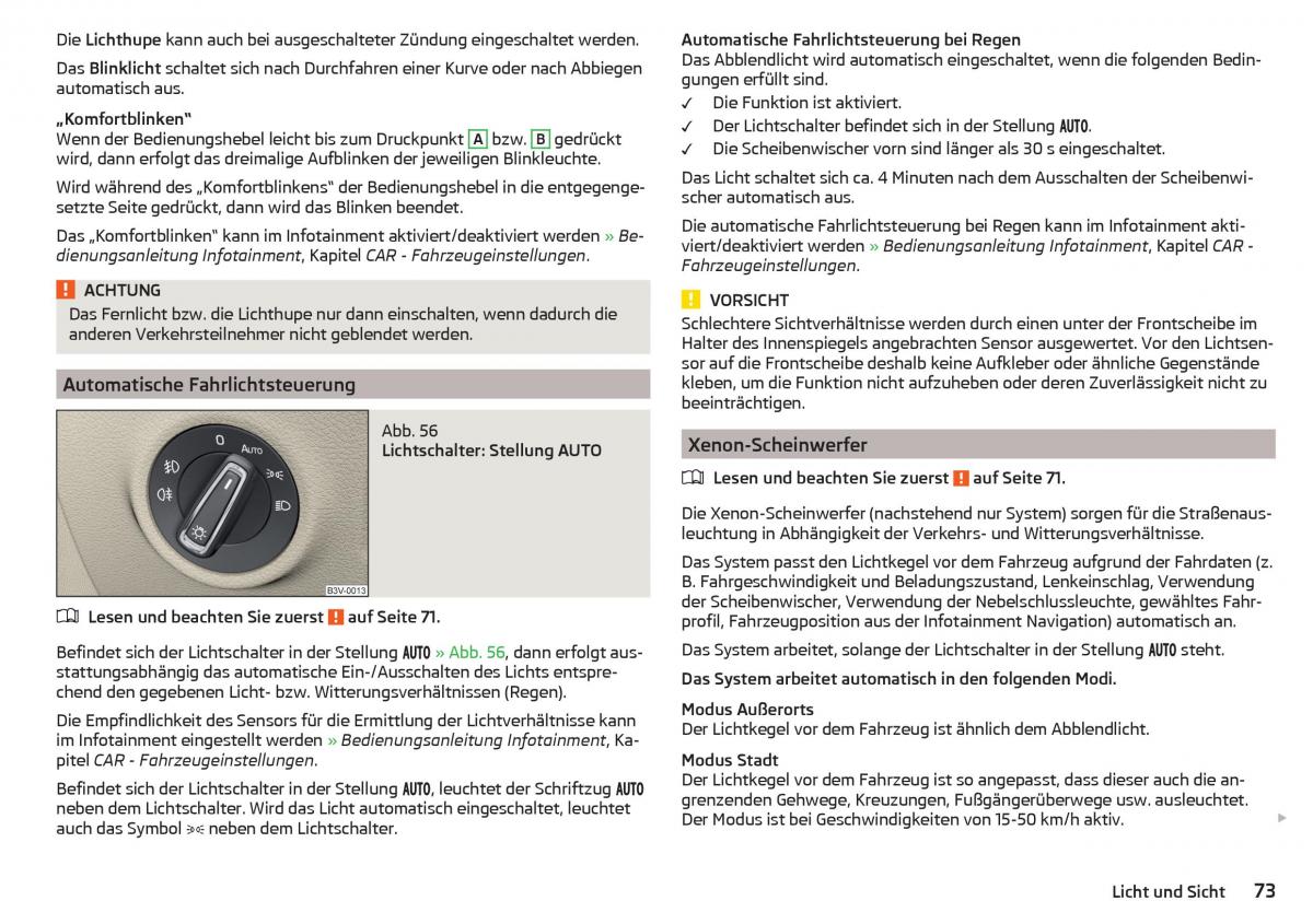 Skoda Superb III 3 Handbuch / page 75