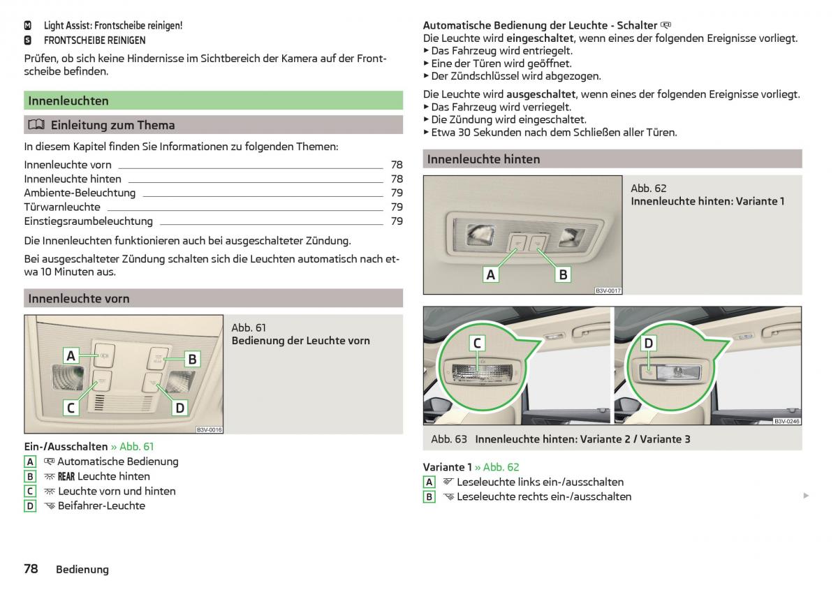 Skoda Superb III 3 Handbuch / page 80