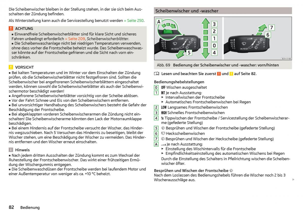 Skoda Superb III 3 Handbuch / page 84