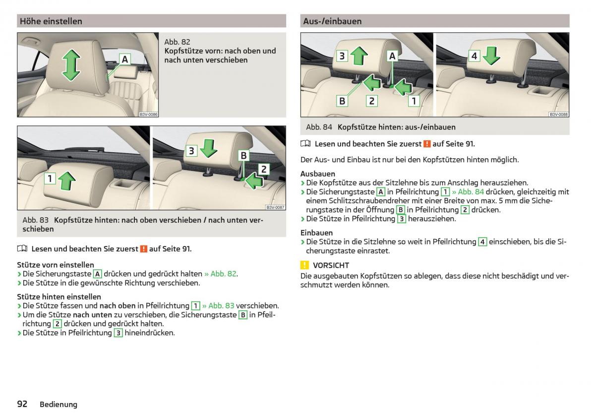 Skoda Superb III 3 Handbuch / page 94