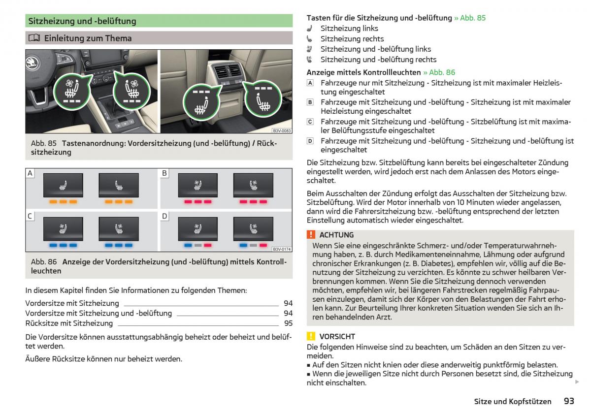 Skoda Superb III 3 Handbuch / page 95