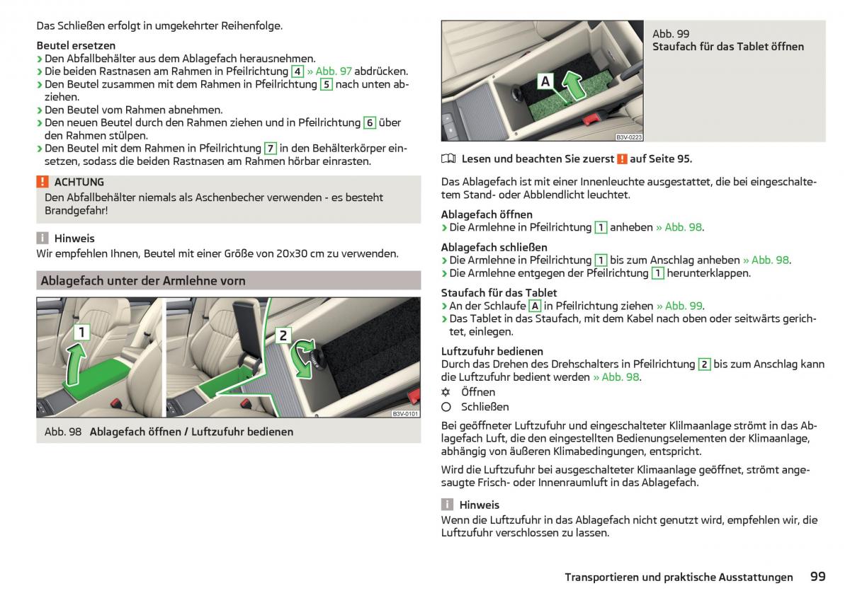 Skoda Superb III 3 Handbuch / page 101