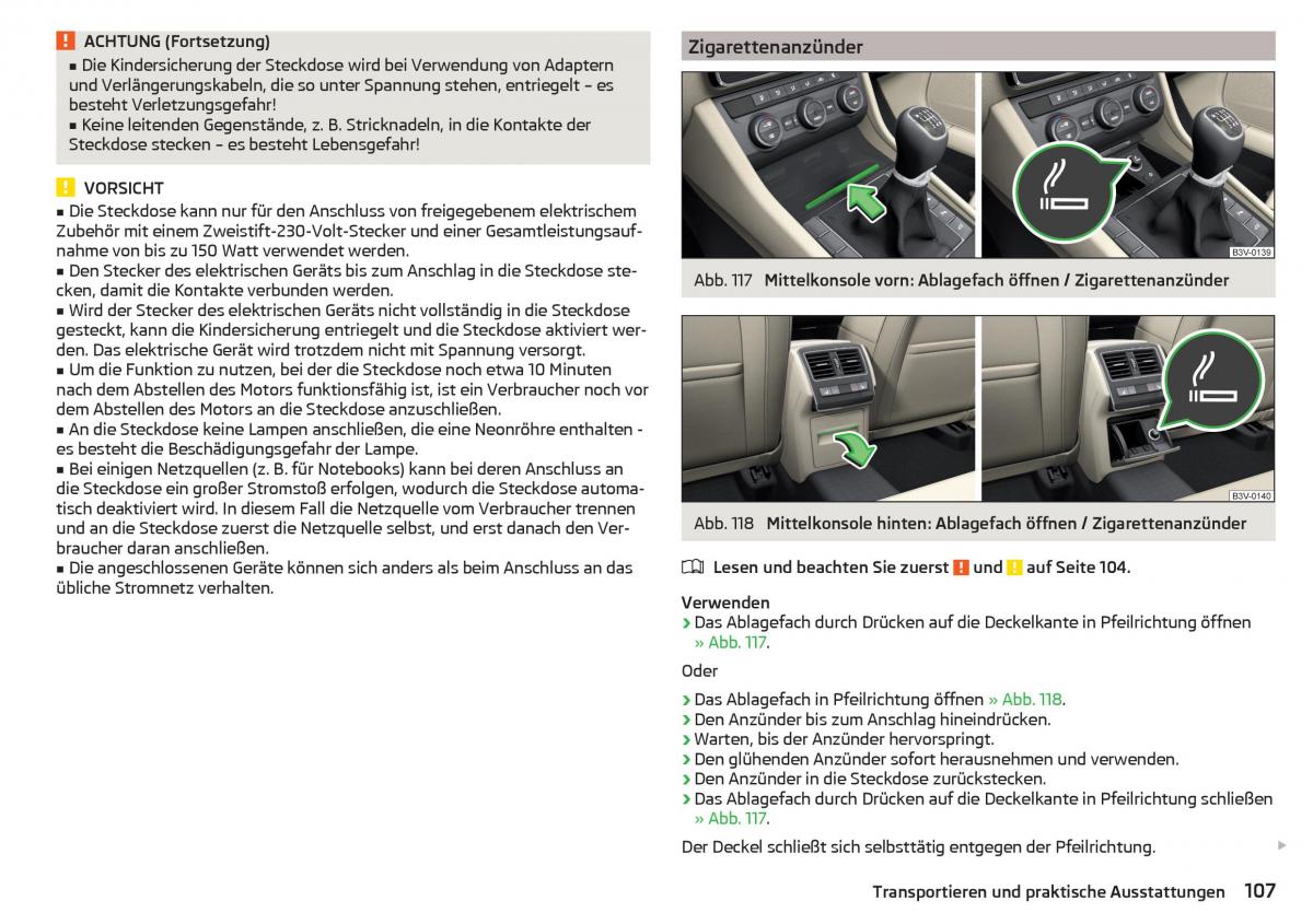 Skoda Superb III 3 Handbuch / page 109