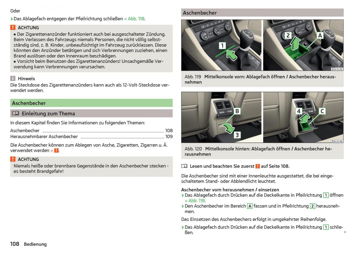 Skoda Superb III 3 Handbuch / page 110