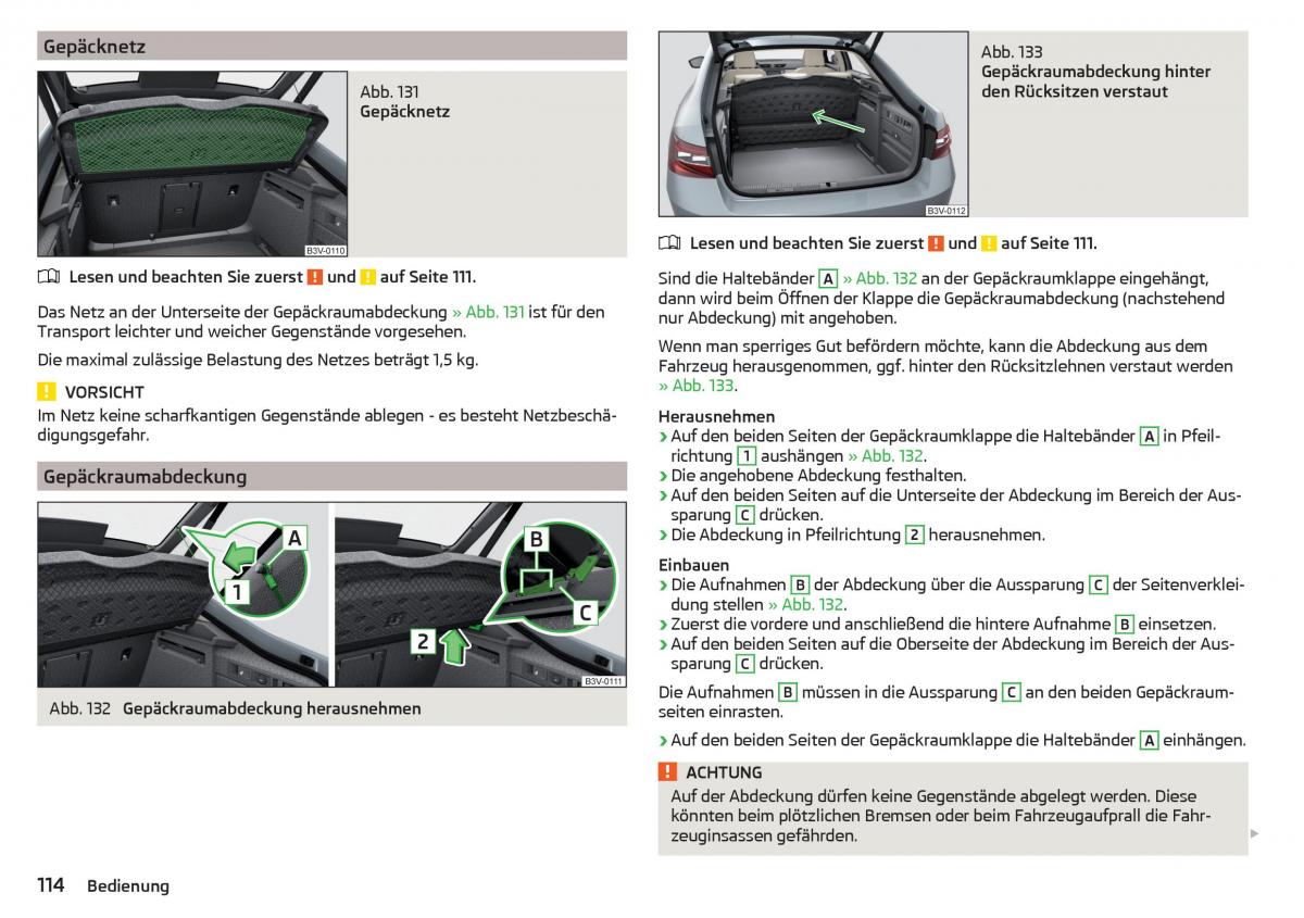 Skoda Superb III 3 Handbuch / page 116