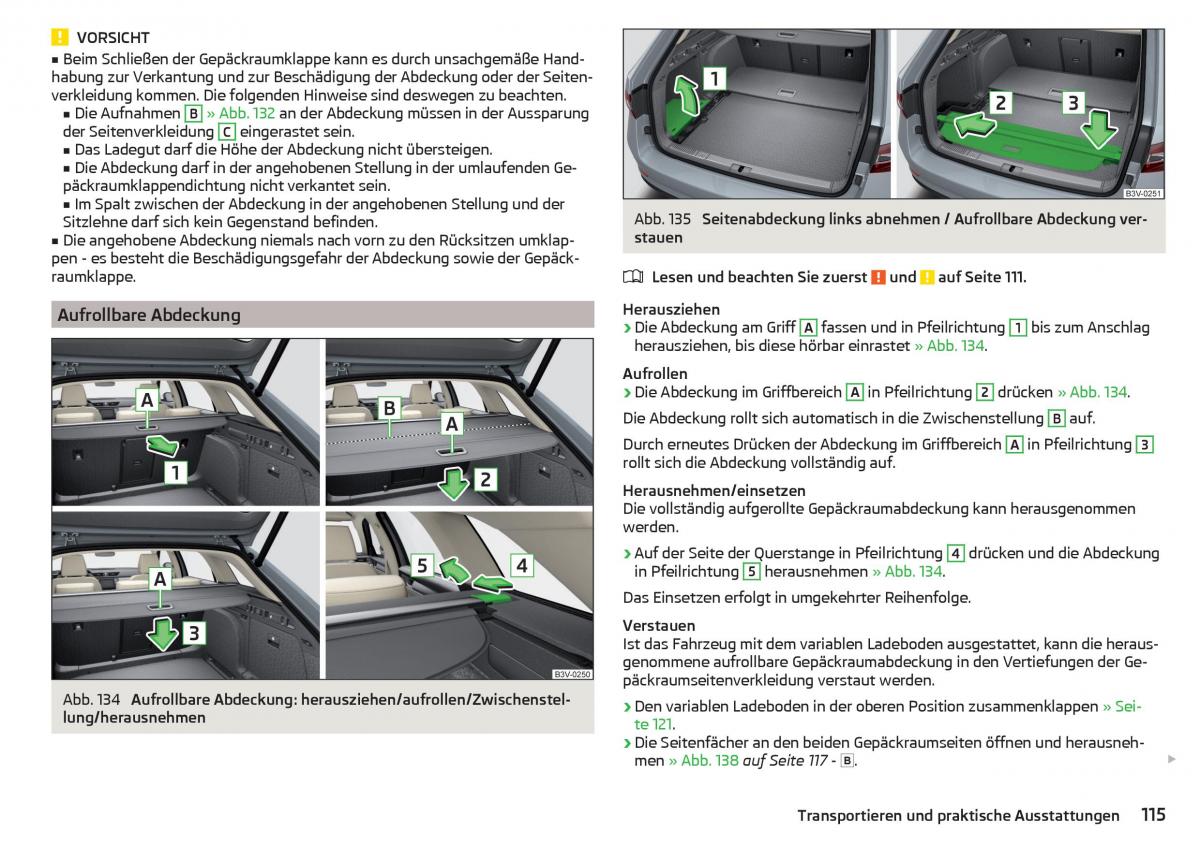 Skoda Superb III 3 Handbuch / page 117