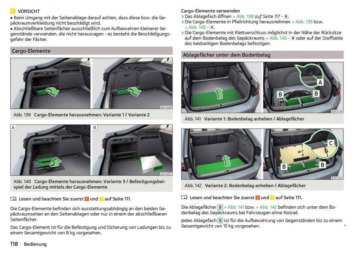 Skoda Superb III 3 Handbuch / page 120