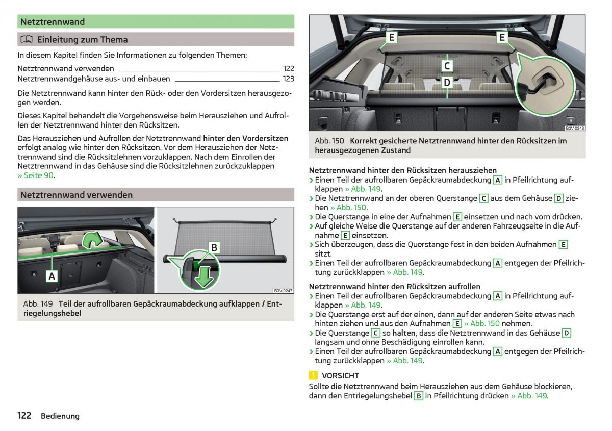 Skoda Superb III 3 Handbuch / page 124