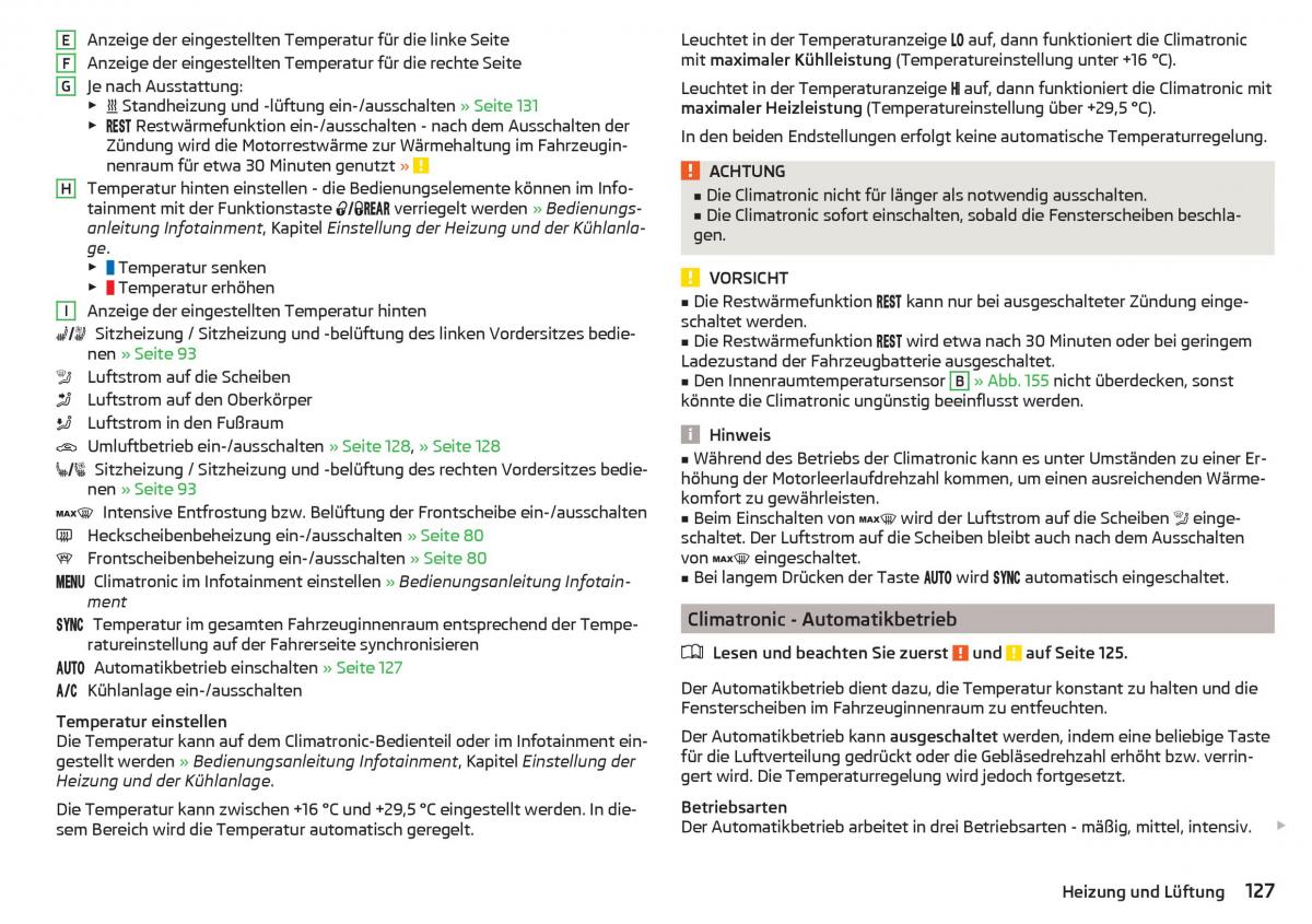 Skoda Superb III 3 Handbuch / page 129