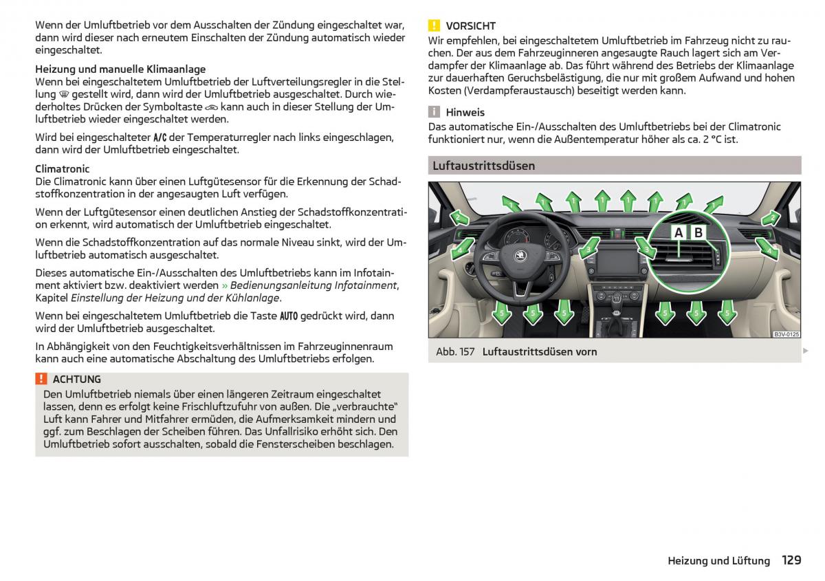 Skoda Superb III 3 Handbuch / page 131