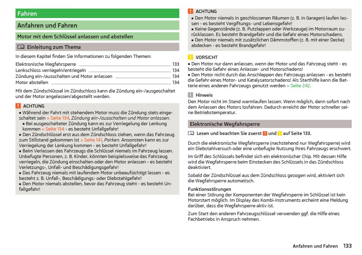 Skoda Superb III 3 Handbuch / page 135