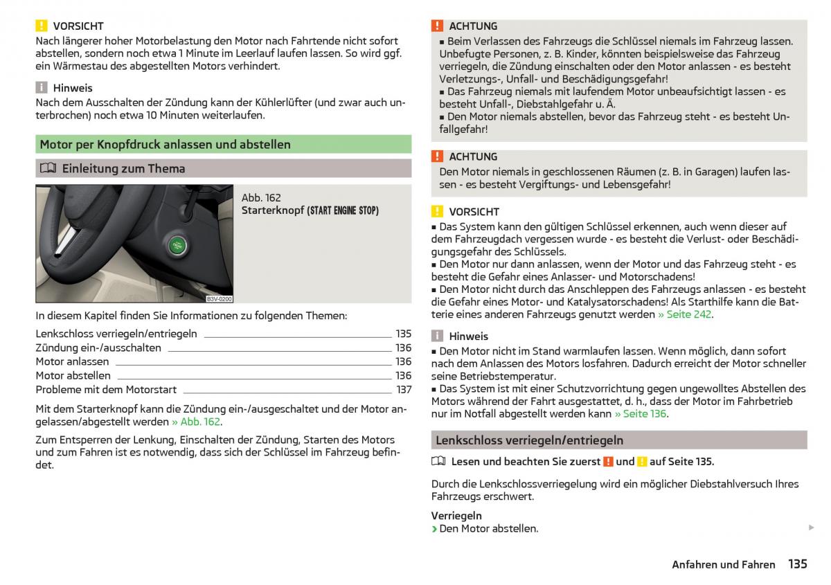 Skoda Superb III 3 Handbuch / page 137