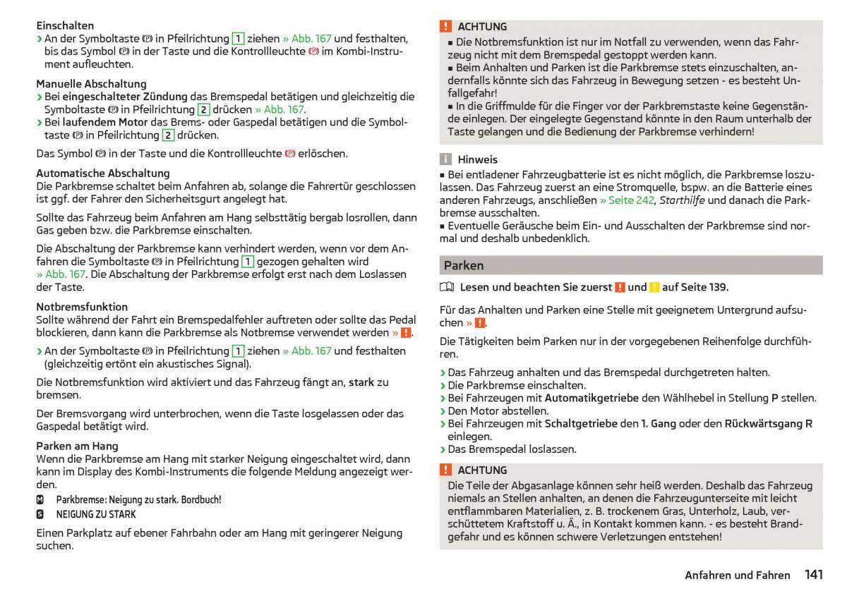 Skoda Superb III 3 Handbuch / page 143