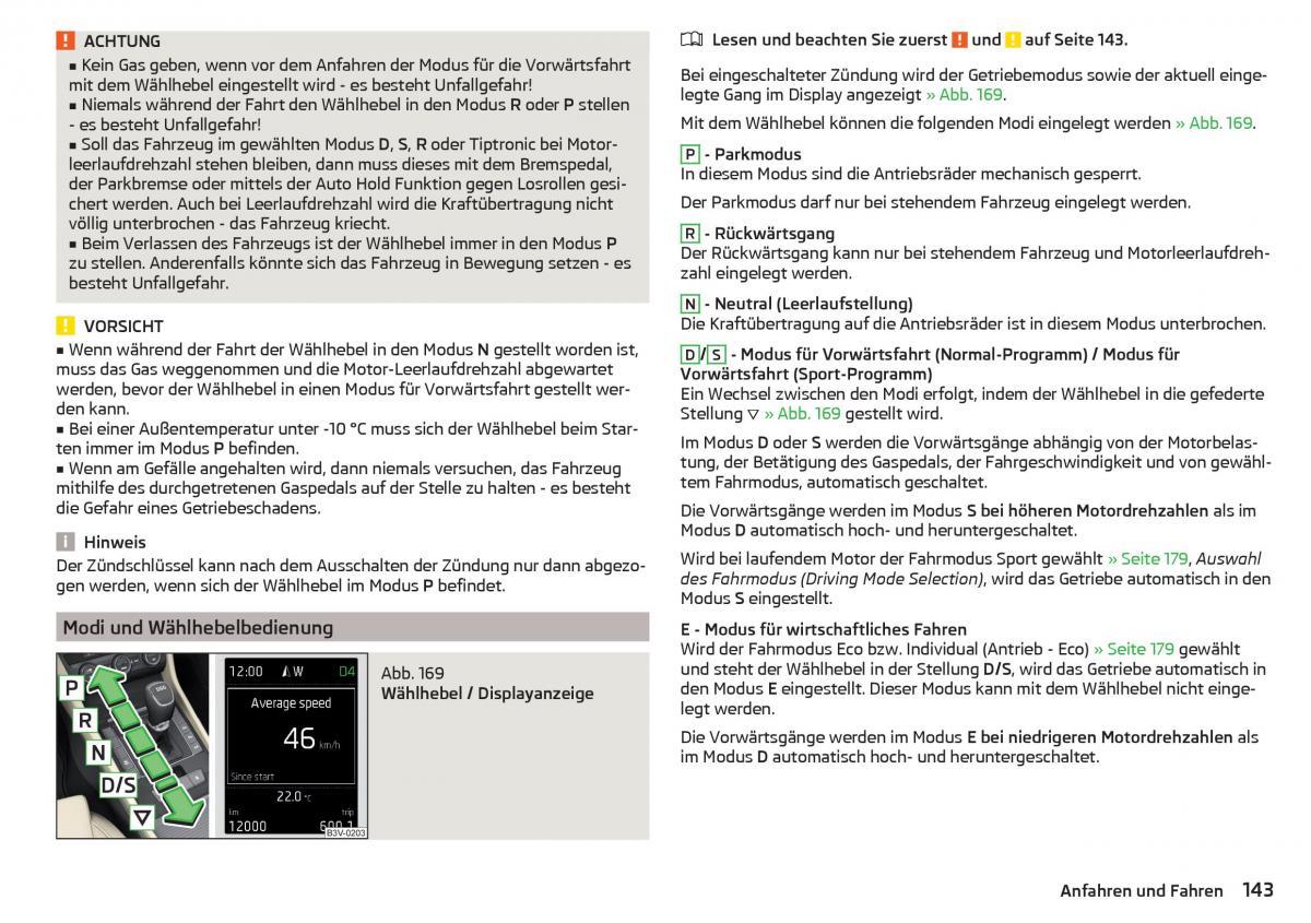 Skoda Superb III 3 Handbuch / page 145