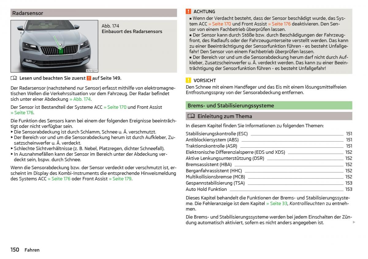 Skoda Superb III 3 Handbuch / page 152