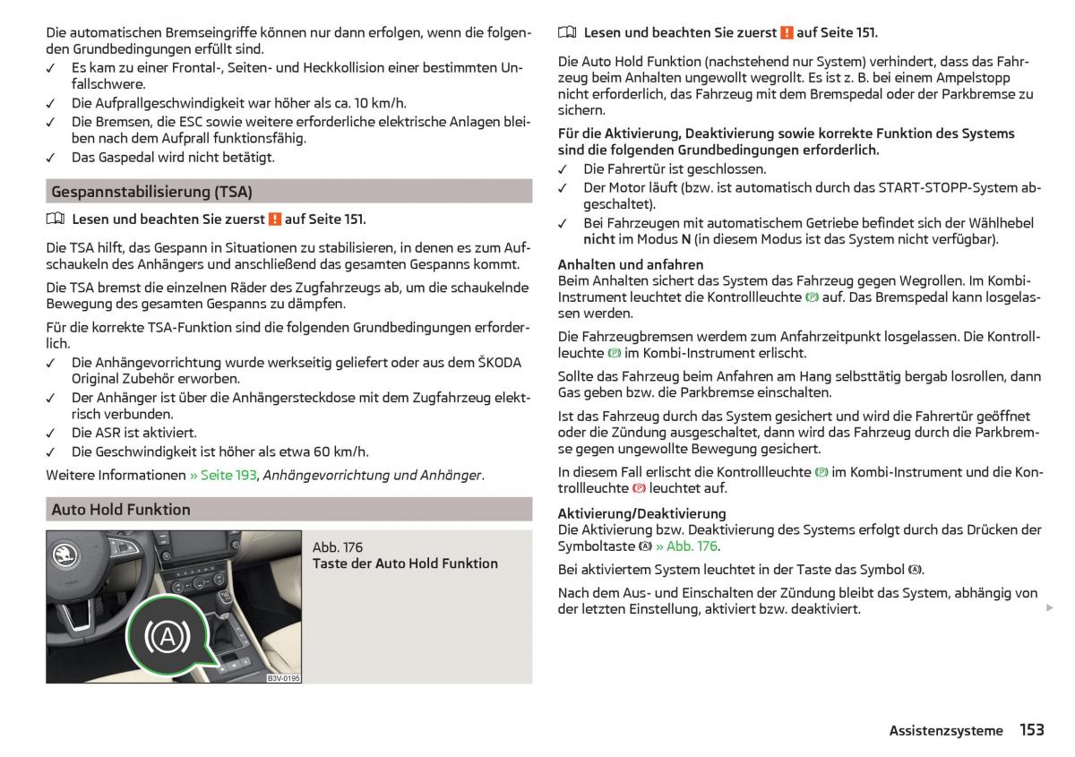 Skoda Superb III 3 Handbuch / page 155