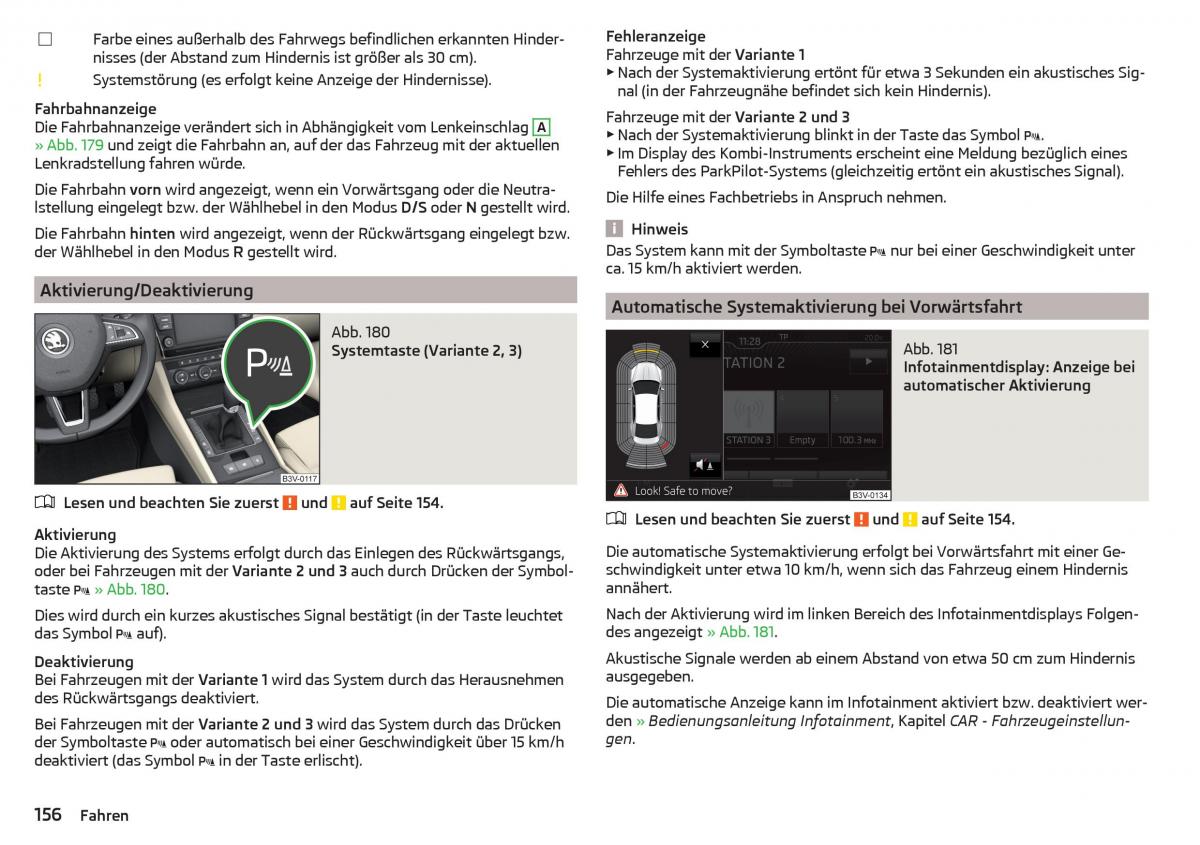 Skoda Superb III 3 Handbuch / page 158