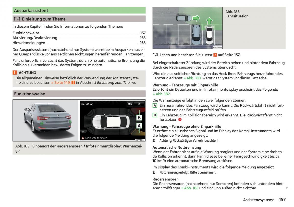 Skoda Superb III 3 Handbuch / page 159