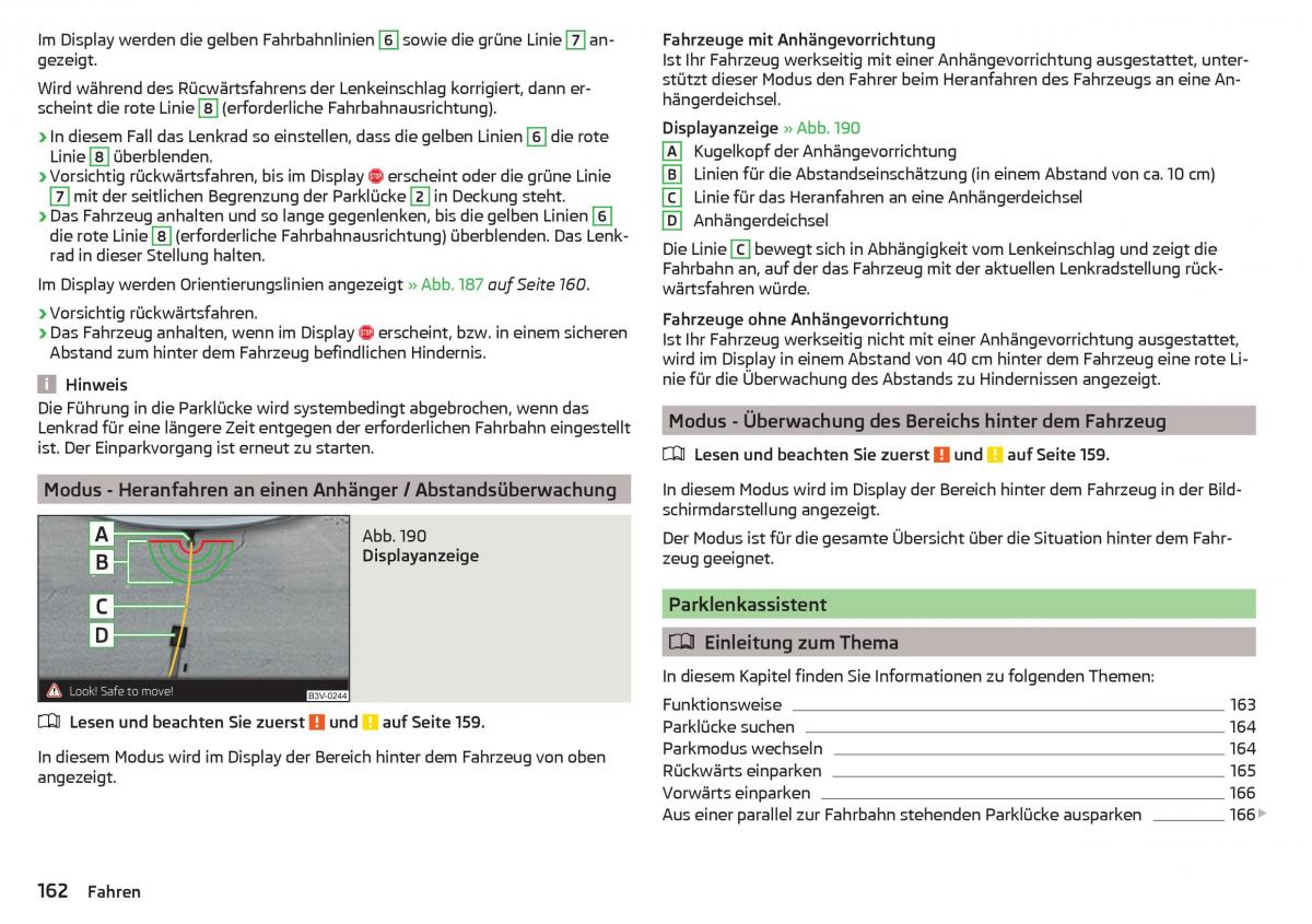 Skoda Superb III 3 Handbuch / page 164