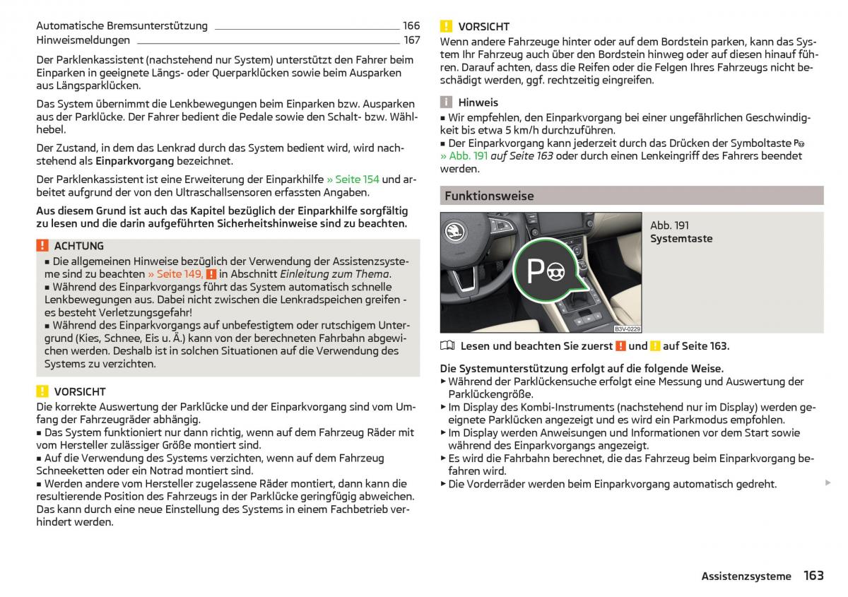 Skoda Superb III 3 Handbuch / page 165