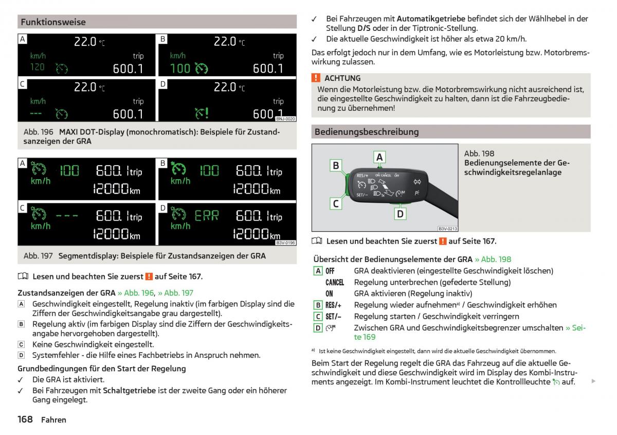 Skoda Superb III 3 Handbuch / page 170