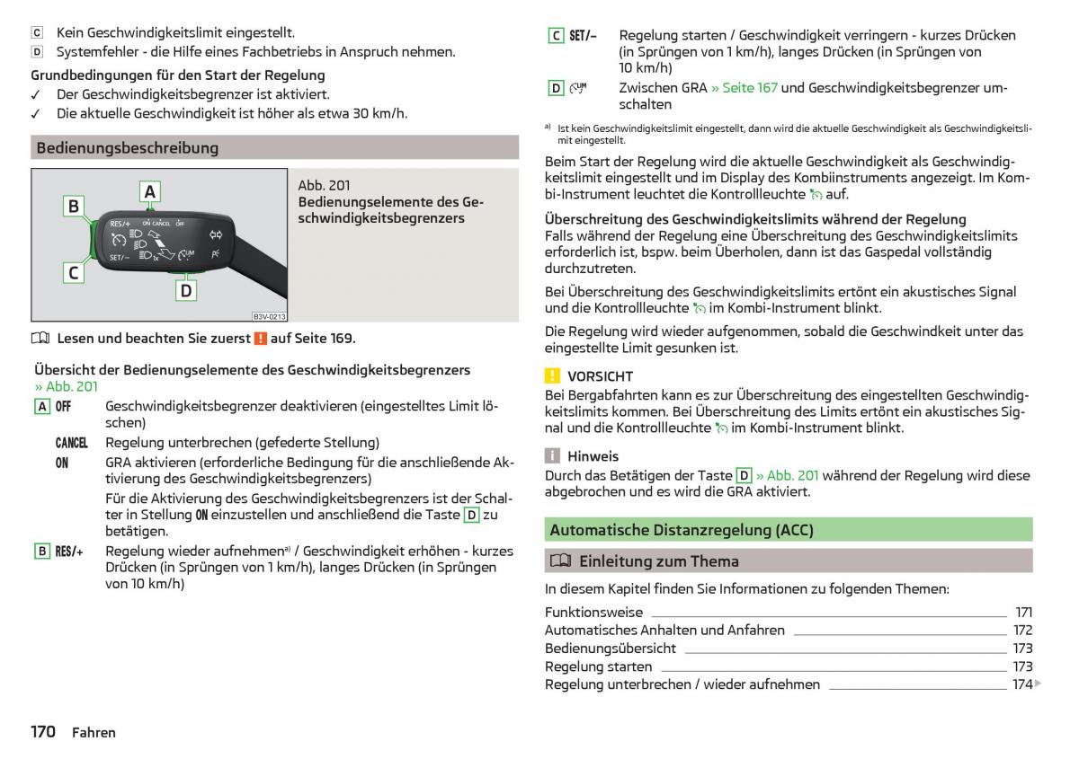 Skoda Superb III 3 Handbuch / page 172