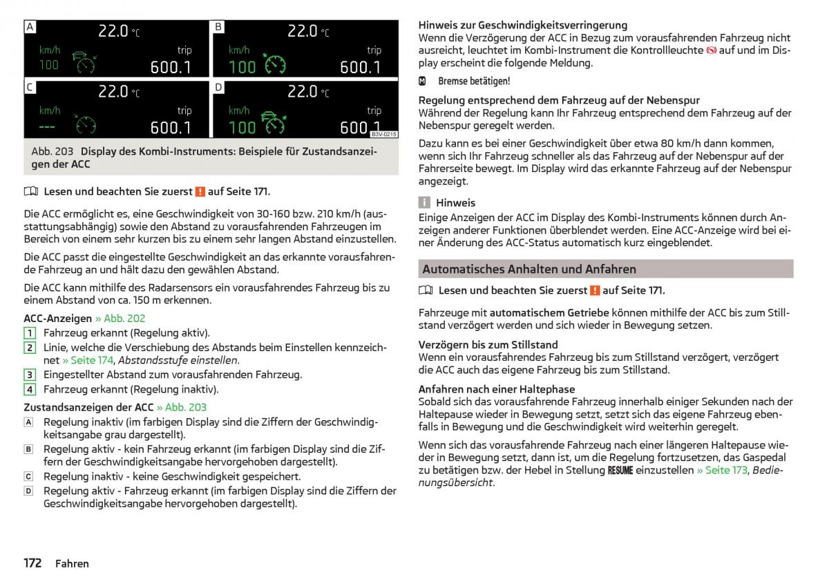 Skoda Superb III 3 Handbuch / page 174