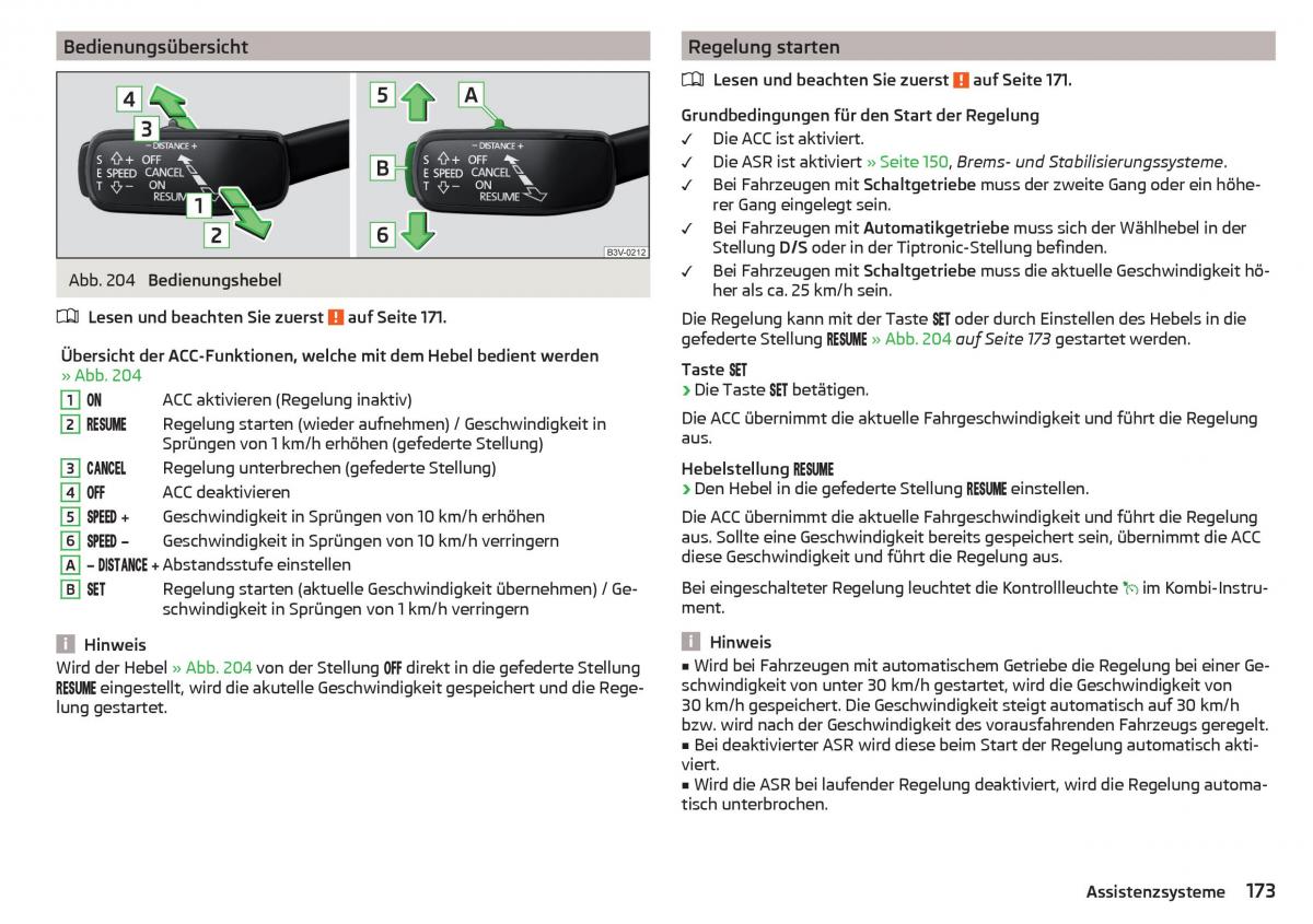 Skoda Superb III 3 Handbuch / page 175