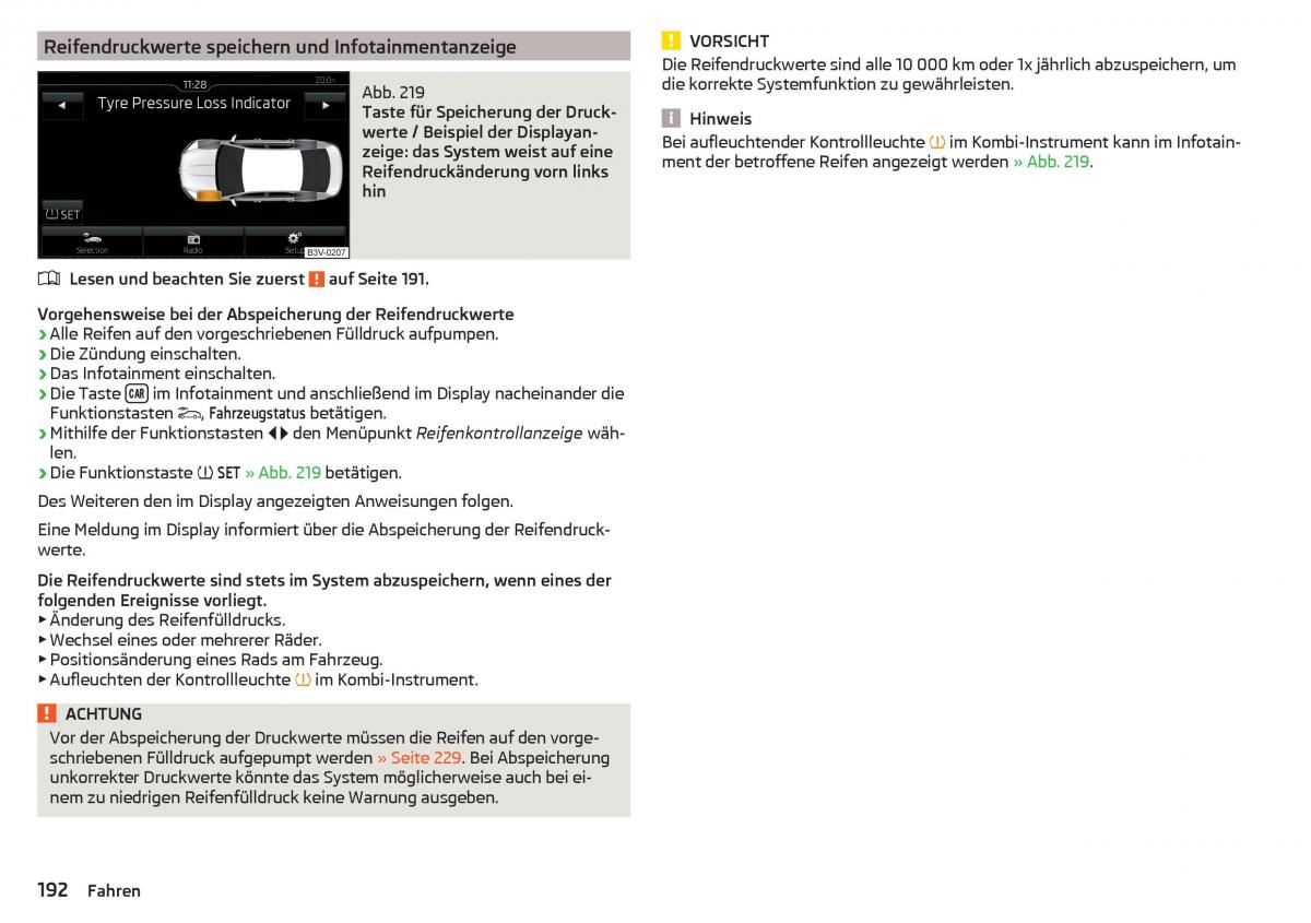 Skoda Superb III 3 Handbuch / page 194