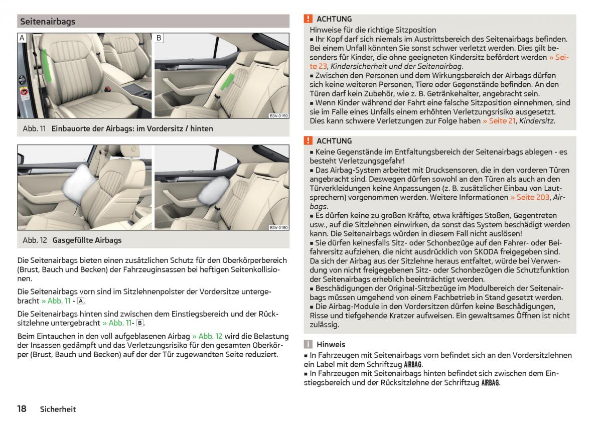 Skoda Superb III 3 Handbuch / page 20