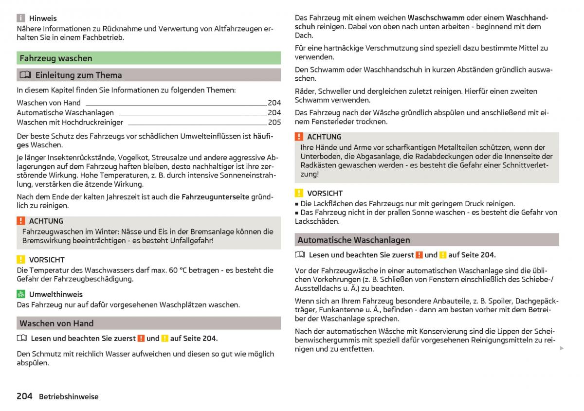 Skoda Superb III 3 Handbuch / page 206