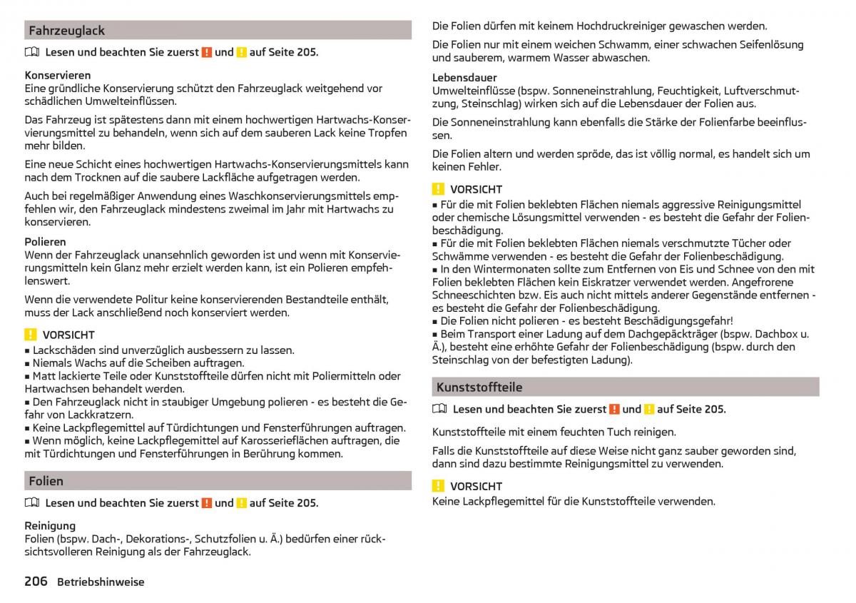 Skoda Superb III 3 Handbuch / page 208