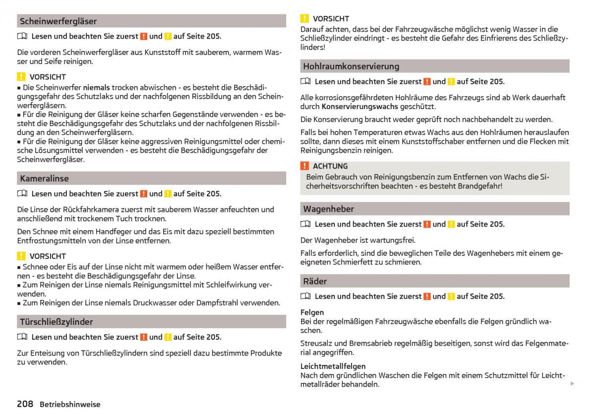 Skoda Superb III 3 Handbuch / page 210