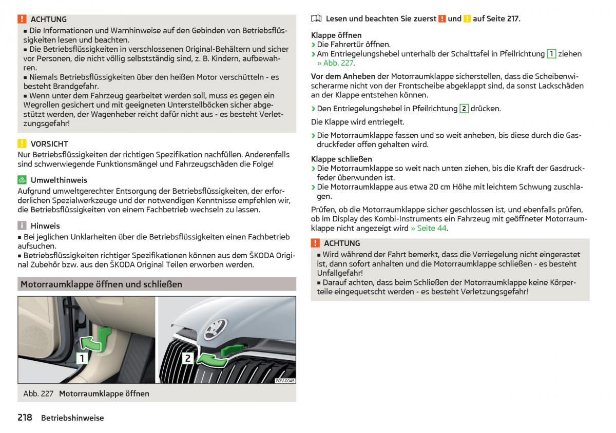 Skoda Superb III 3 Handbuch / page 220