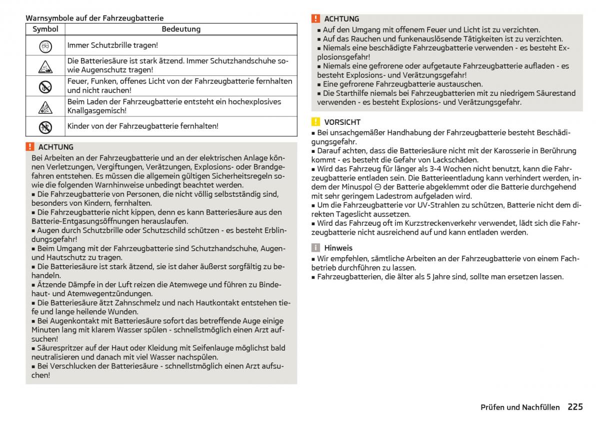 Skoda Superb III 3 Handbuch / page 227