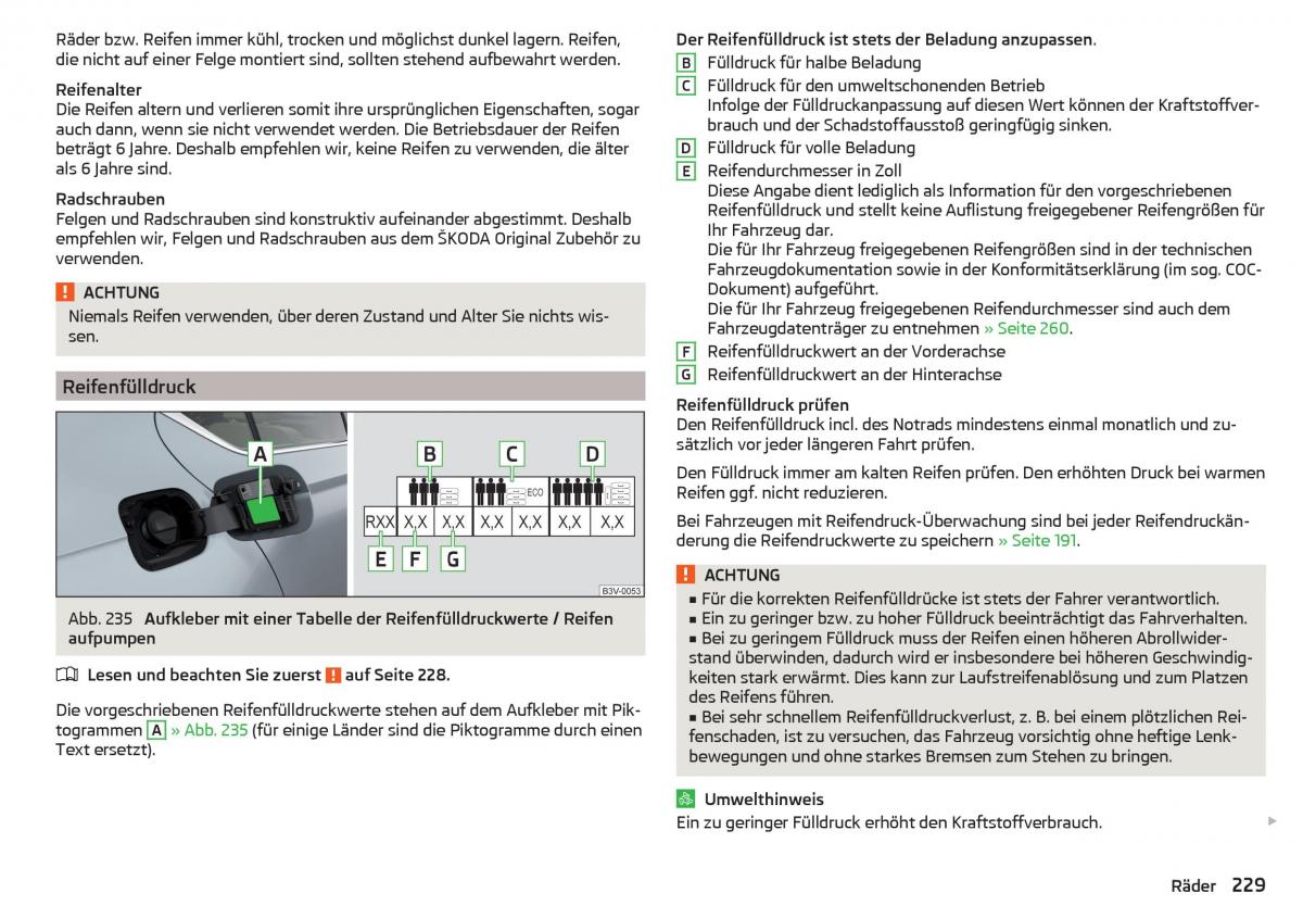 Skoda Superb III 3 Handbuch / page 231