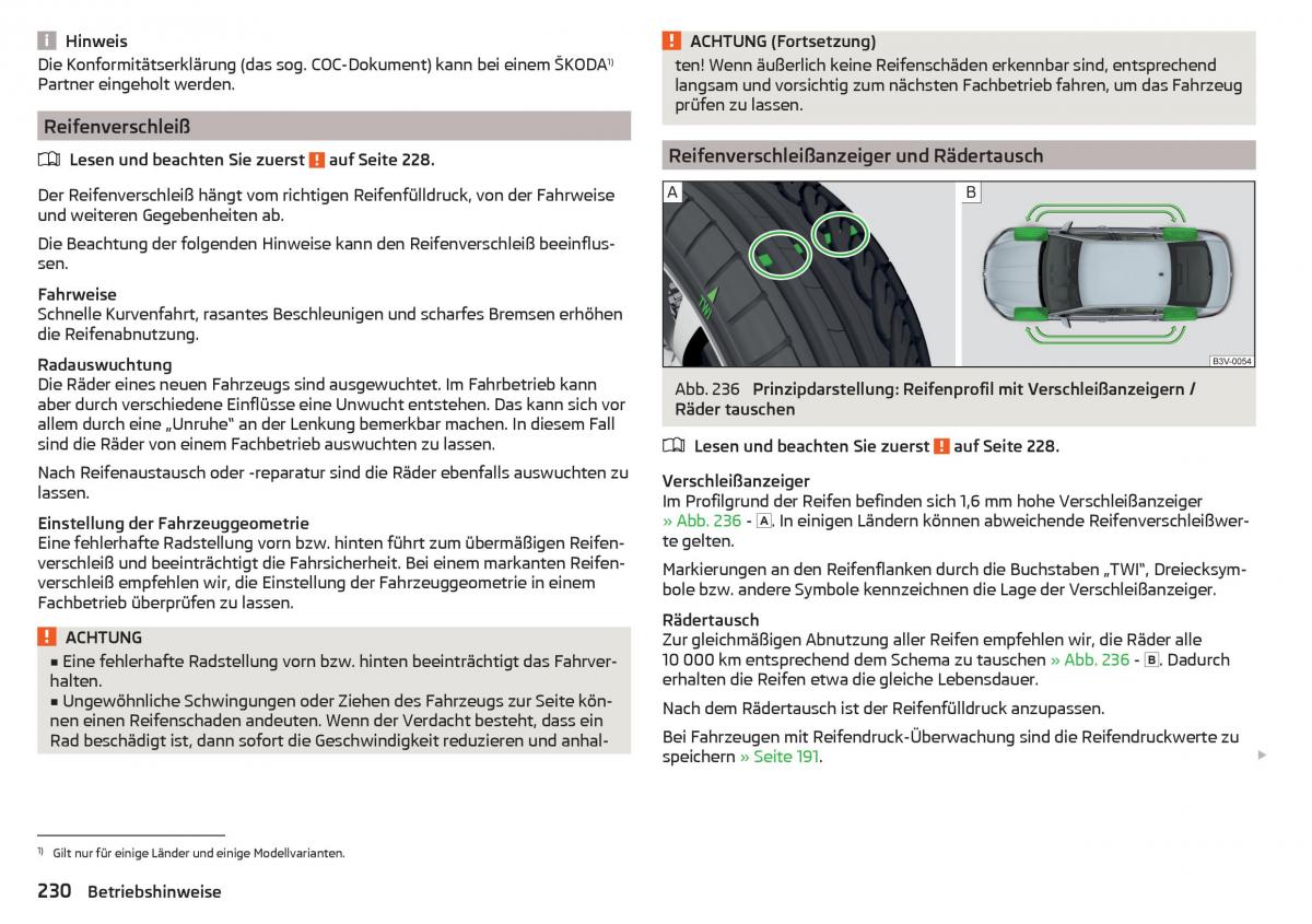 Skoda Superb III 3 Handbuch / page 232