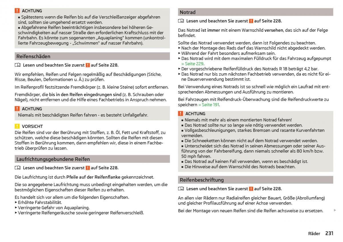 Skoda Superb III 3 Handbuch / page 233