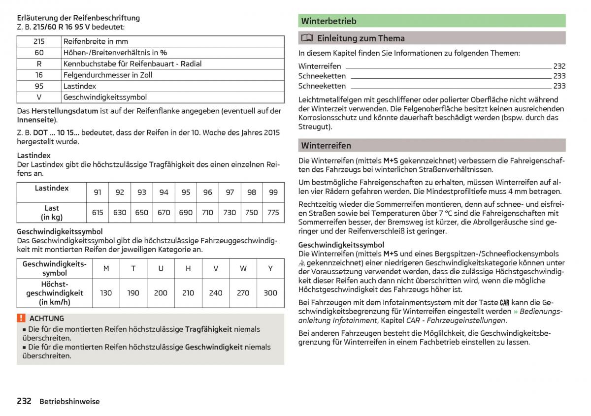 Skoda Superb III 3 Handbuch / page 234