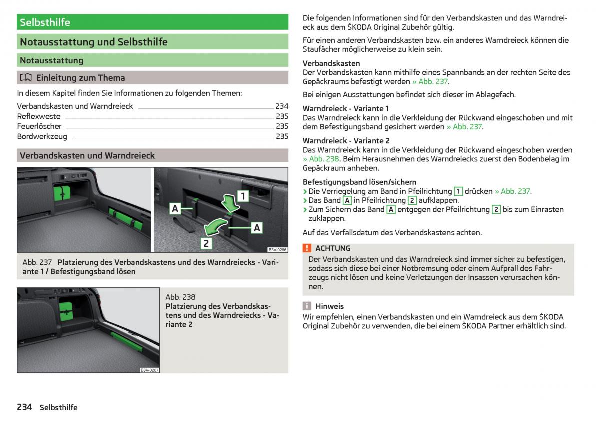 Skoda Superb III 3 Handbuch / page 236