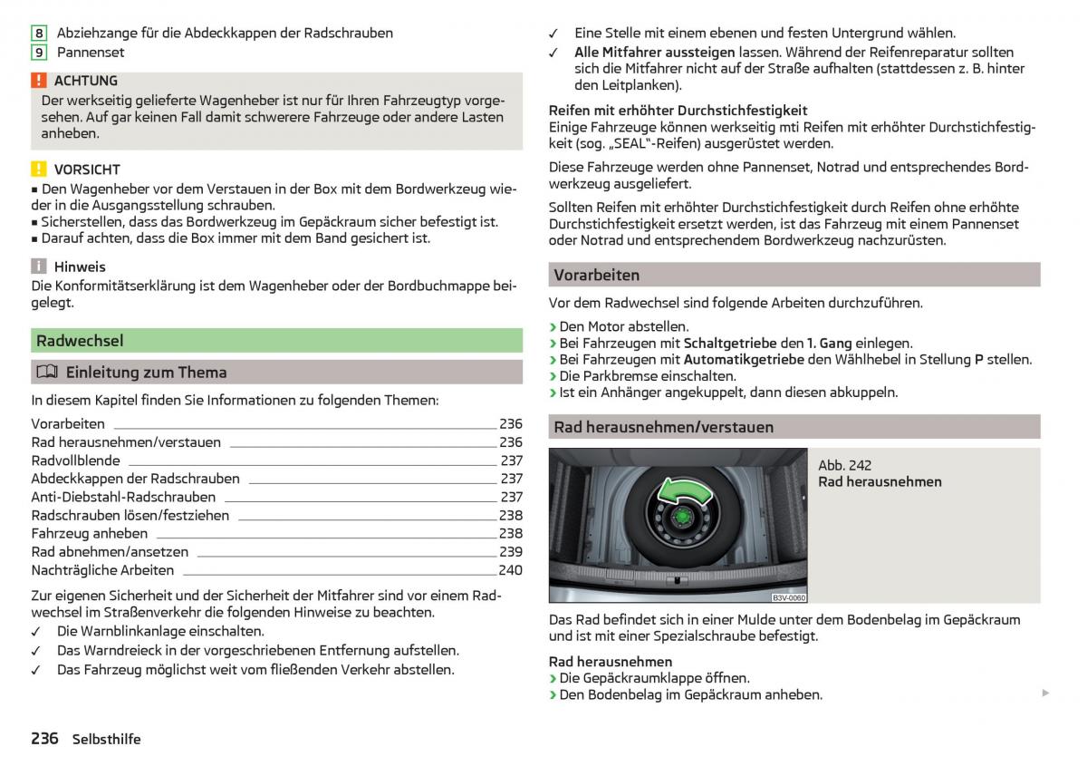 Skoda Superb III 3 Handbuch / page 238