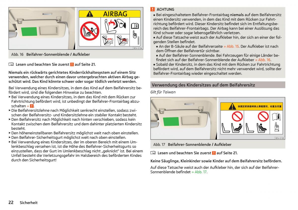 Skoda Superb III 3 Handbuch / page 24