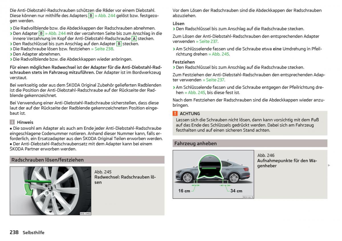 Skoda Superb III 3 Handbuch / page 240