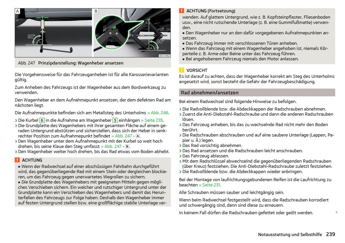 Skoda Superb III 3 Handbuch / page 241