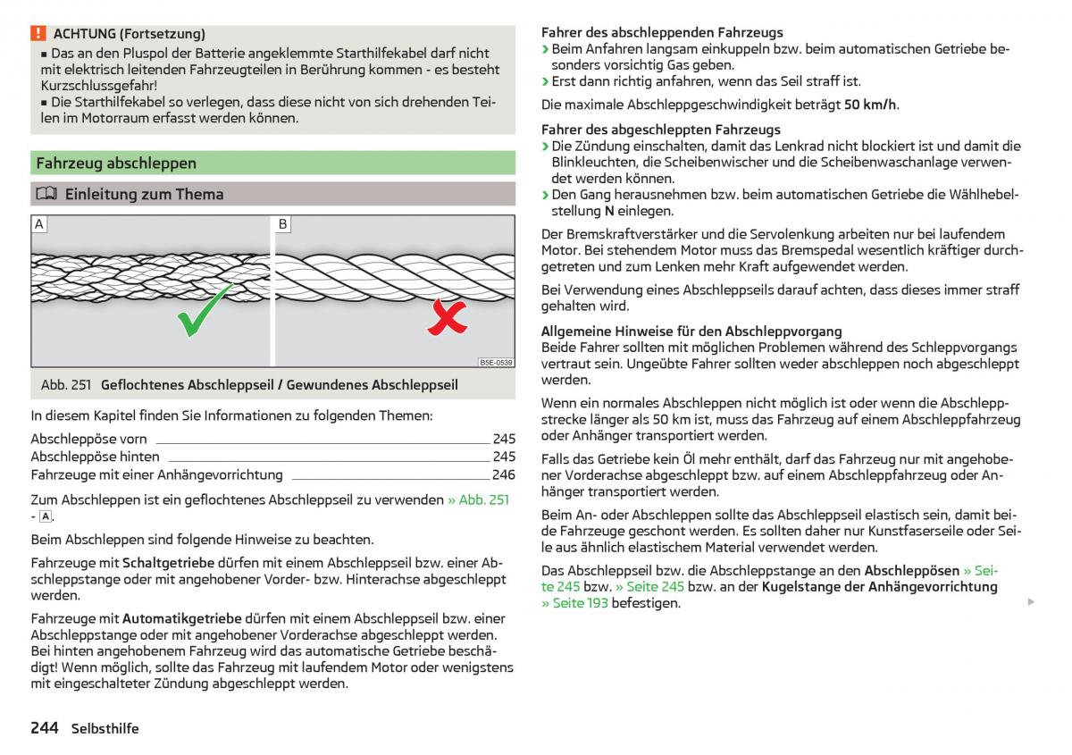 Skoda Superb III 3 Handbuch / page 246