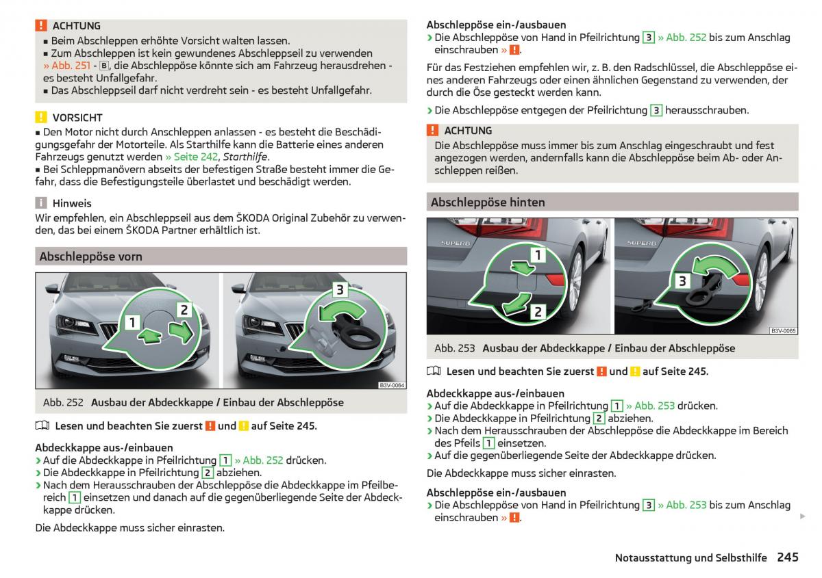 Skoda Superb III 3 Handbuch / page 247