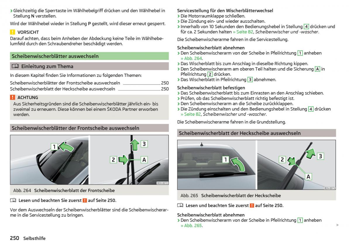 Skoda Superb III 3 Handbuch / page 252