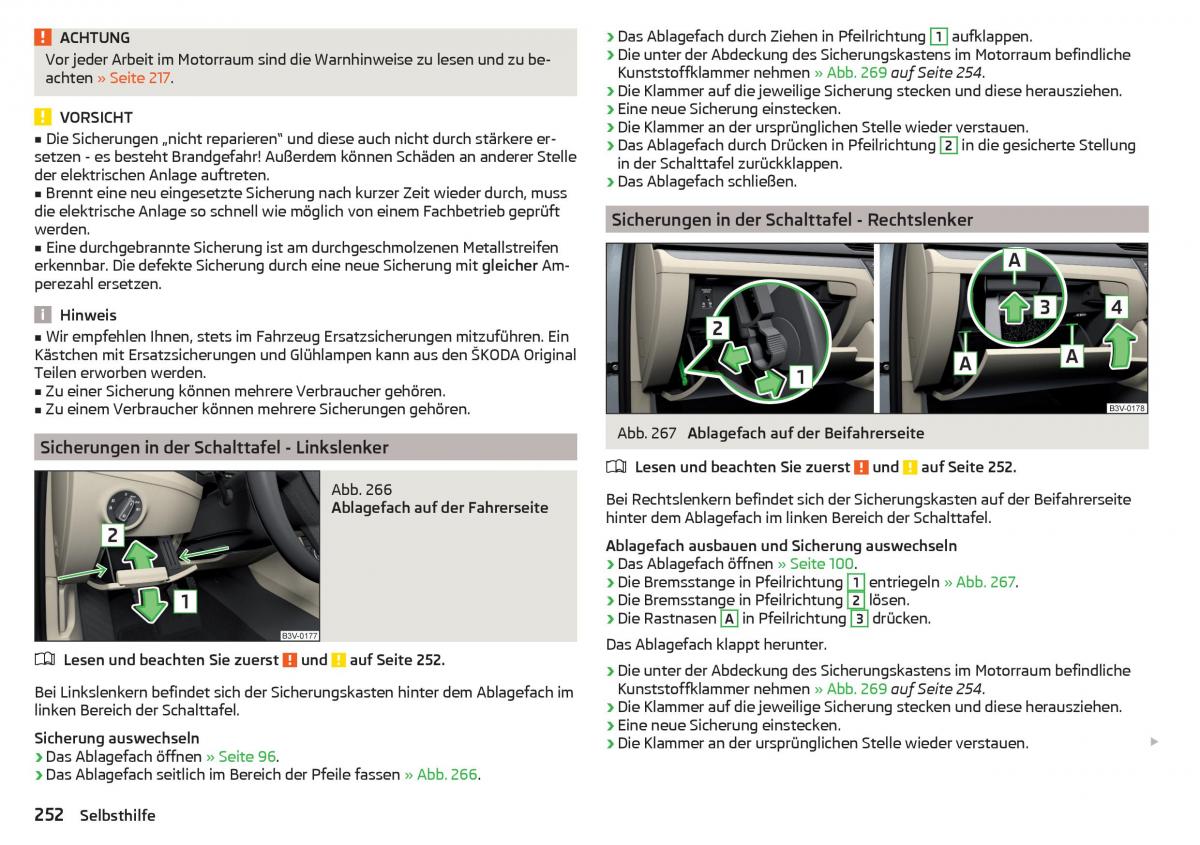 Skoda Superb III 3 Handbuch / page 254